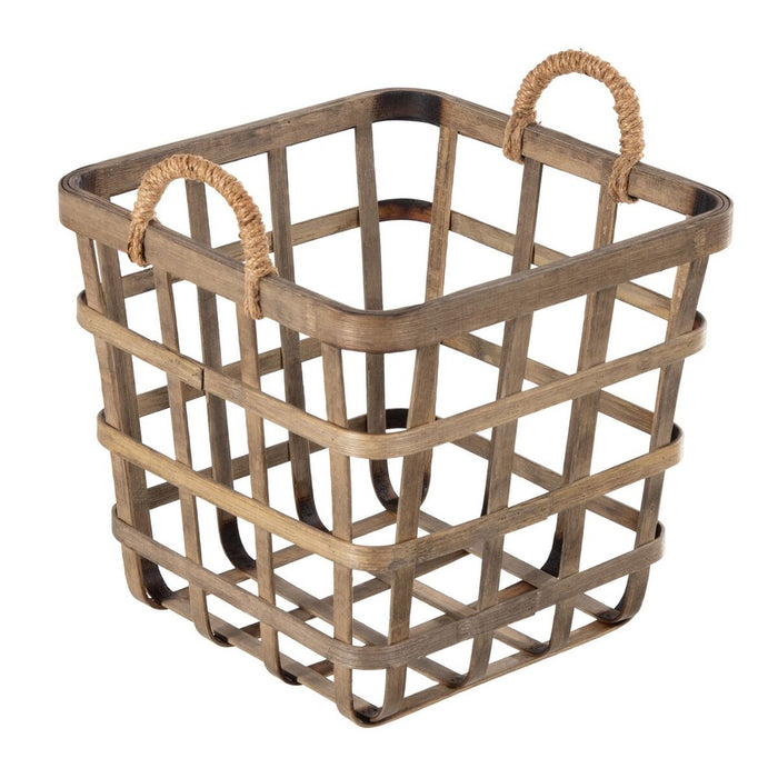 Set of Baskets 42 x 42 x 37 cm Natural Bamboo (3 Pieces)