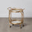 Kitchen Trolley 59 x 46 x 67 cm Crystal Golden Metal