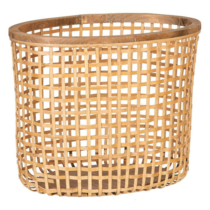 Set of Baskets 44 x 30 x 35 cm Natural Rattan (2 Pieces)