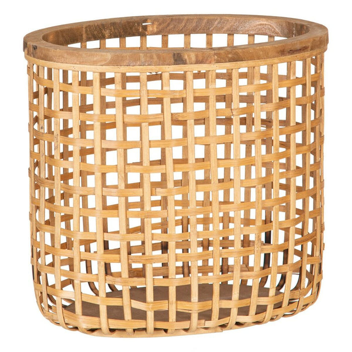 Set of Baskets 44 x 30 x 35 cm Natural Rattan (2 Pieces)
