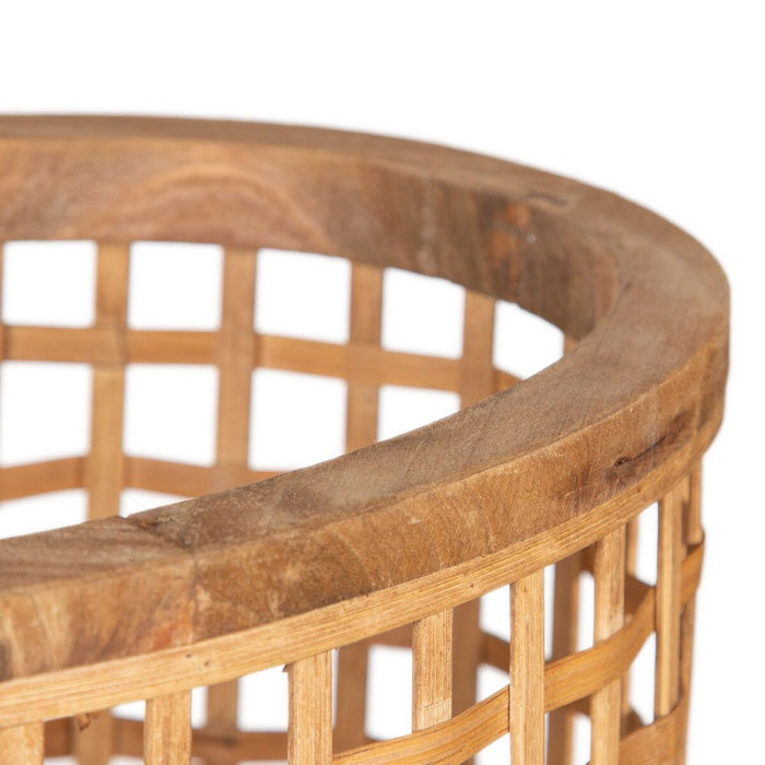 Set of Baskets 44 x 30 x 35 cm Natural Rattan (2 Pieces)