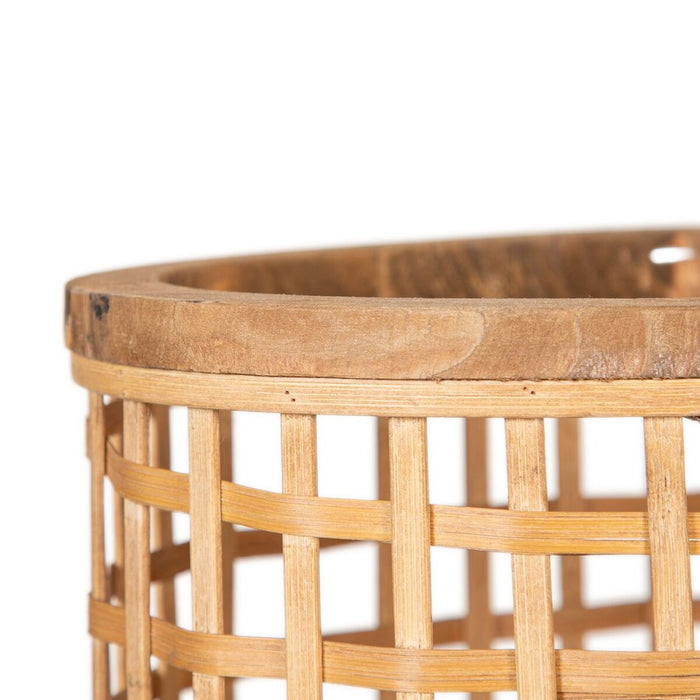 Set of Baskets 44 x 30 x 35 cm Natural Rattan (2 Pieces)