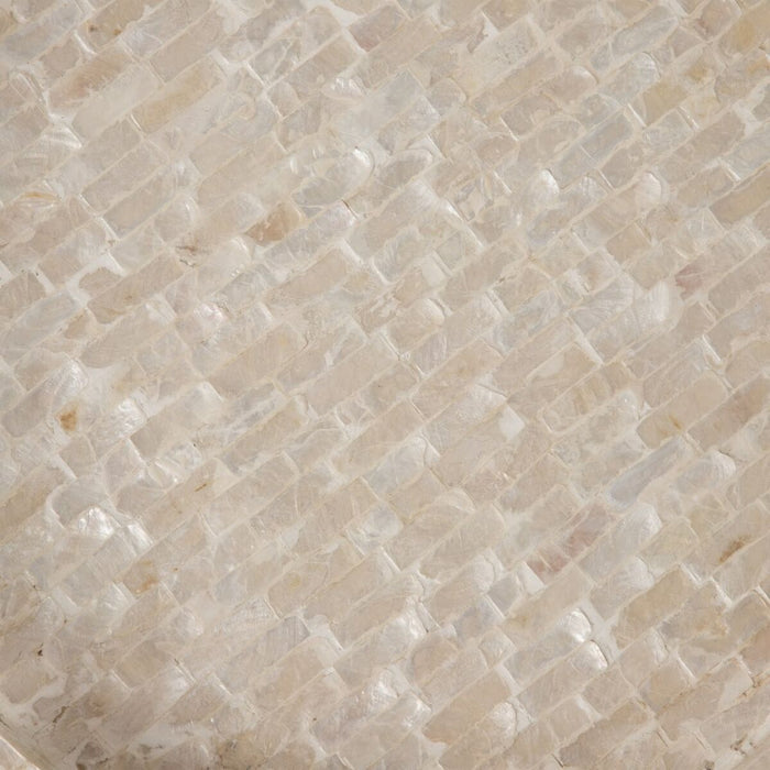 Snack tray 40 x 40 x 5 cm White Mother of pearl (2 Units)