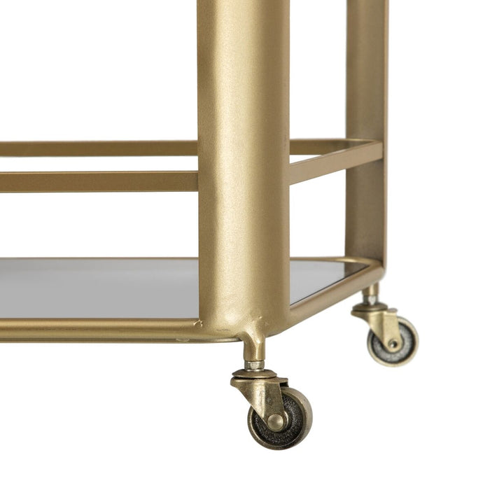 Kitchen Trolley 66 x 36,5 x 77 cm Crystal Golden Metal