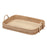 Snack tray 64,5 x 42 x 11 cm Natural Rattan 3 Pieces