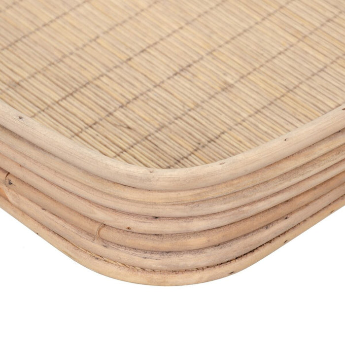 Snack tray 64,5 x 42 x 11 cm Natural Rattan 3 Pieces