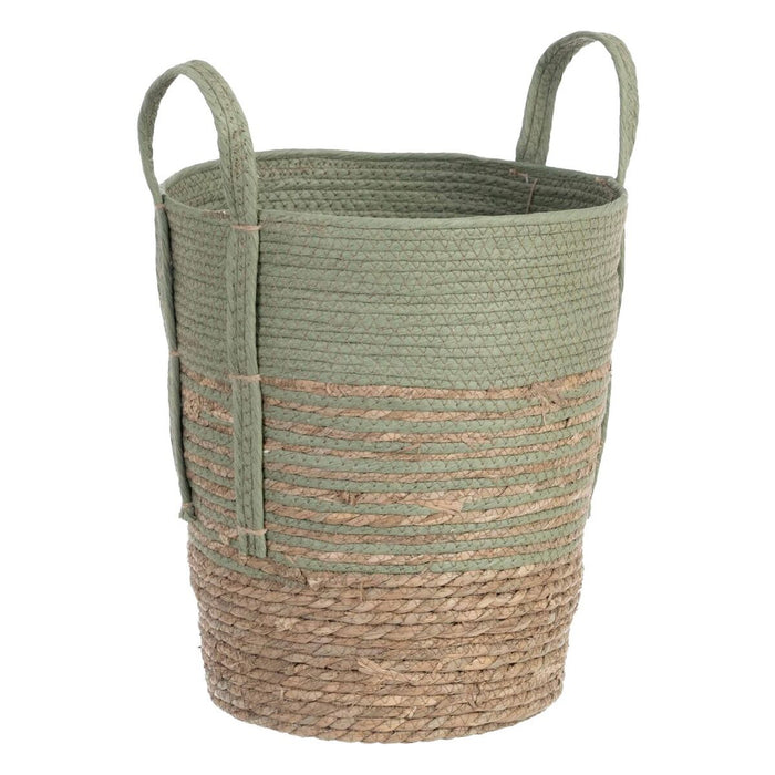 Set of Baskets 42 x 42 x 48 cm Mint Natural Fibre (3 Pieces)