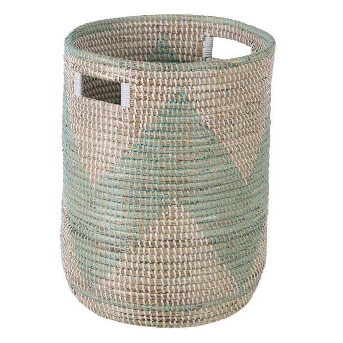 Set of Baskets 38 x 38 x 50 cm Natural Grey Natural Fibre (2 Pieces)