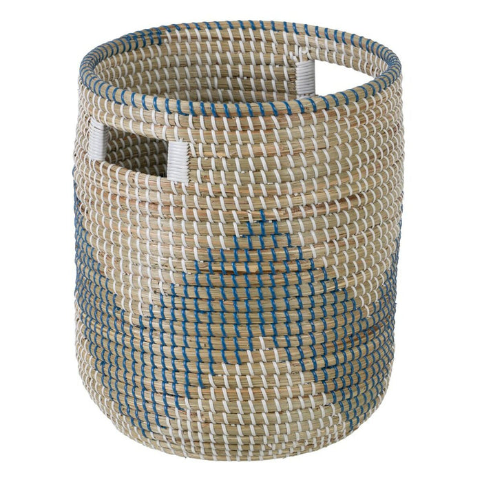 Set of Baskets 38 x 38 x 50 cm Natural Grey Natural Fibre (2 Pieces)