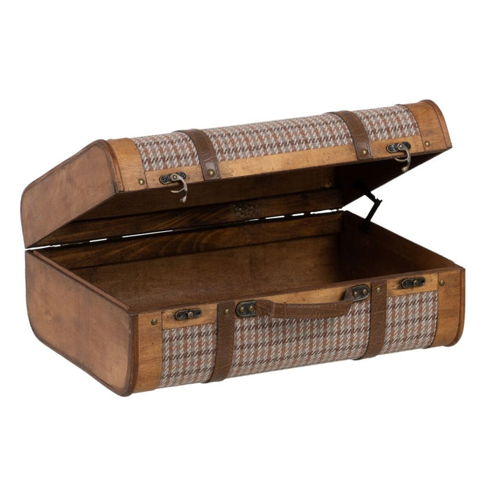 Set of Chests 50 x 36 x 20 cm Synthetic Fabric Wood Frames (2 Pieces)