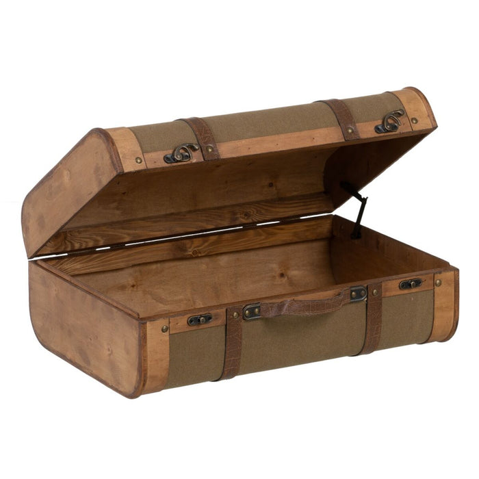 Set of Chests 50 x 36 x 20 cm Synthetic Fabric Wood (2 Pieces)