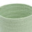 Set of Baskets Rope 17 x 17 x 20 cm Light Green (3 Pieces)