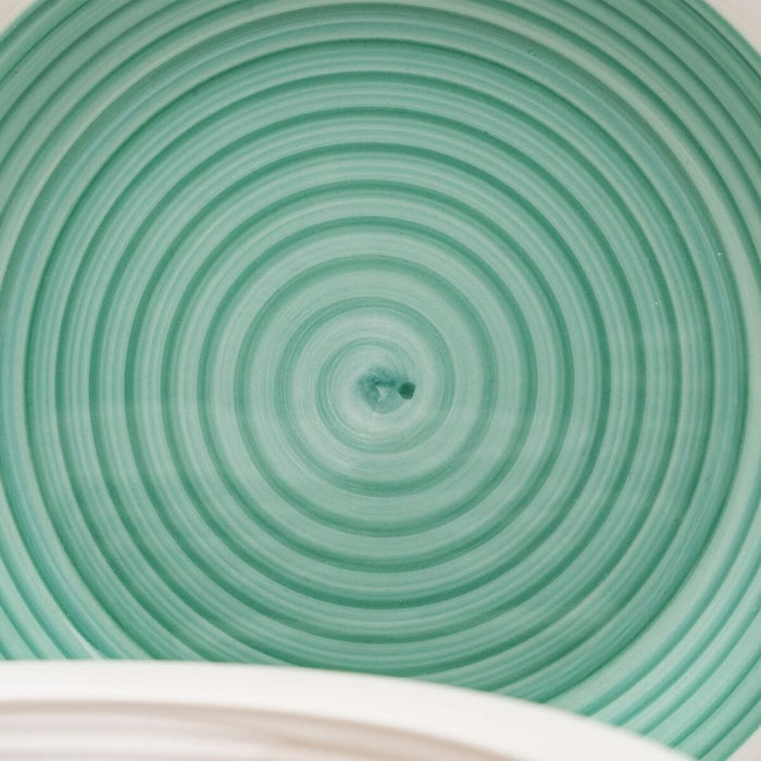 Tableware 18 Pieces Blue Green 1 cm Stoneware