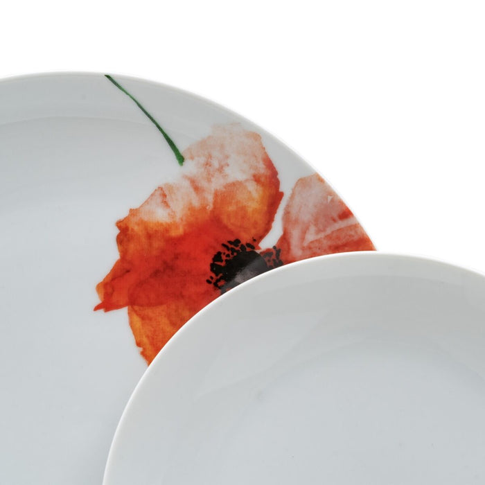 Tableware 18 Pieces Porcelain 1 cm Poppy