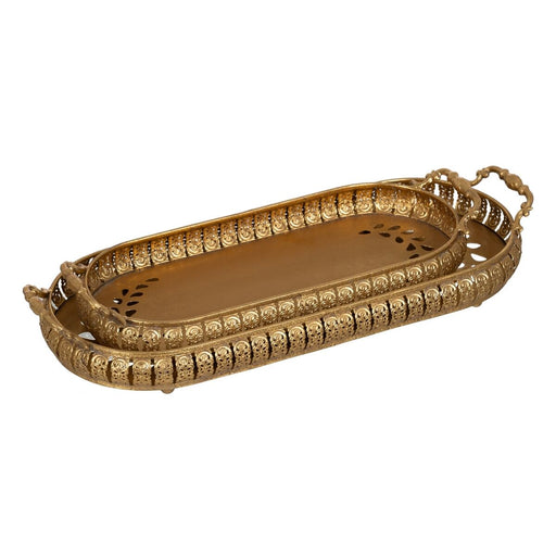 Snack tray Golden Iron 55 x 22 x 8,5 cm (2 Units)