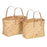 Basket set Natural Wood 50 x 22 x 28 cm (2 Units)