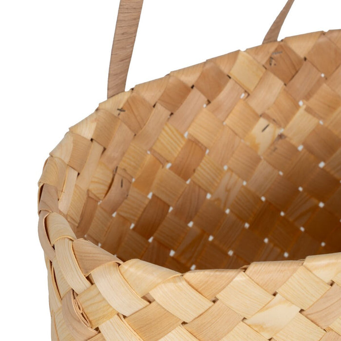 Basket set Natural Wood 50 x 22 x 28 cm (2 Units)