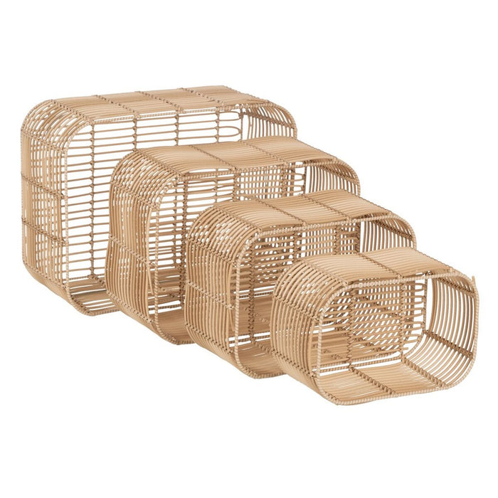 Set of Baskets Natural Resin 46 x 35 x 23 cm (4 Units)