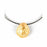 Ladies' Necklace Shabama Calobra Luxe Brass Flash gold-plated Leather 38 cm