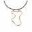 Ladies' Necklace Shabama Malawi Brass Flash gold-plated Leather 38 cm