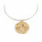 Ladies' Necklace Shabama   Brass gold-plated Rigid Lime 13 cm