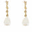 Ladies' Earrings Shabama Barton Brass gold-plated Beads 7,5 cm