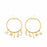 Ladies' Earrings Shabama Formentor Brass gold-plated 6 cm