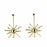 Ladies' Earrings Shabama Sun Brass gold-plated 7 cm