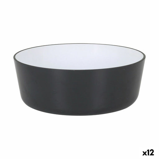 Bowl Inde Melamin White/Black (12 Units)