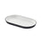 Tray White/Black Melamin Oval (28 x 16 x 2,5 cm)