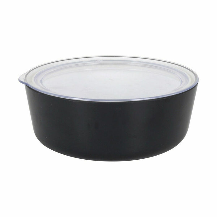 Bowl Inde With lid Melamin White/Black (12 Units)