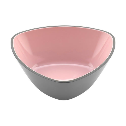 Bowl Melamin Triangular Pink/Grey 13 x 4,5 cm