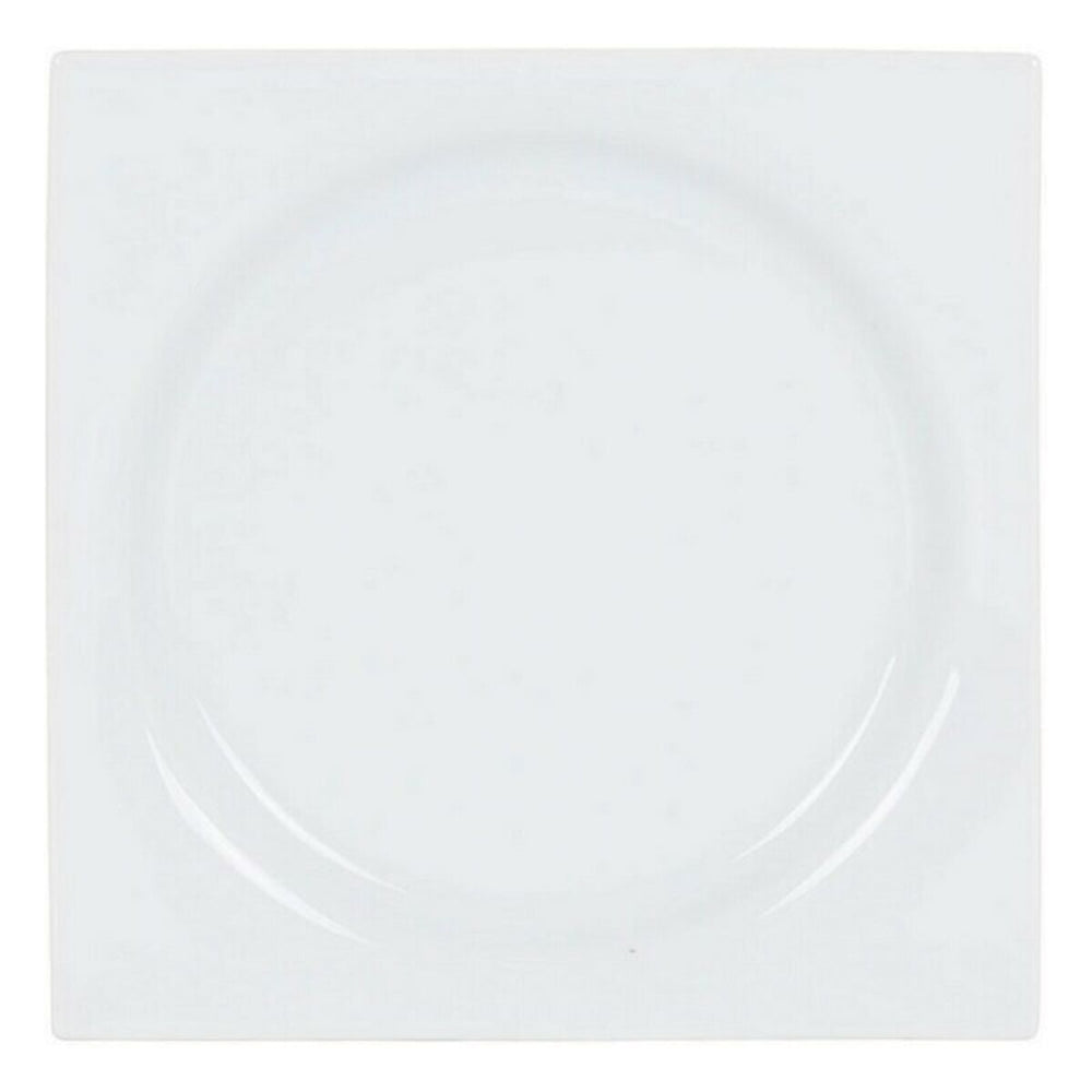 Dessert dish Zen Porcelain White (18 x 18 x 2,5 cm)