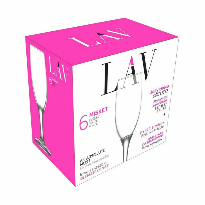 Champagne glass Inde Misket Set 190 ml (4 Units)