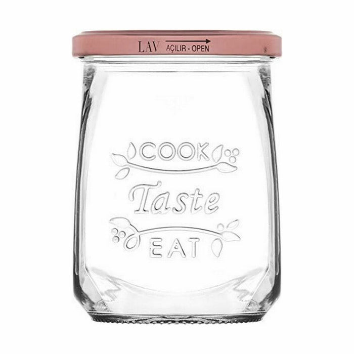 Transparent Glass Jar Inde Tasty With lid 550 ml (12 Units)