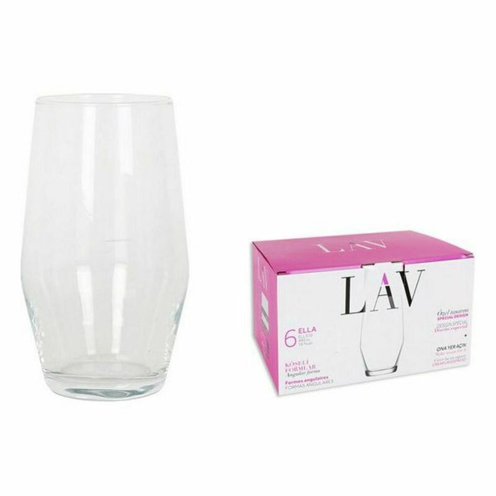 Set of glasses LAV 144954 6 Pieces (8 Units) (495 ml)