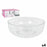 Salad Bowl LAV CP112-1 Transparent Crystal 23 x 23 x 10 cm (4 Units) (2600 cc) (ø 23 x 9,4 cm)