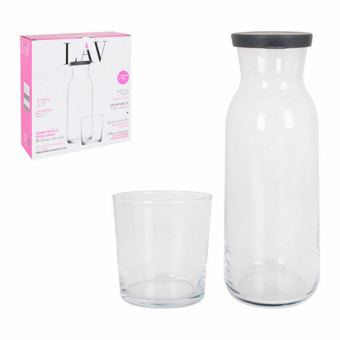 Set LAV Jug Glasses Crystal 7 Pieces (6 Units) (7 pcs)