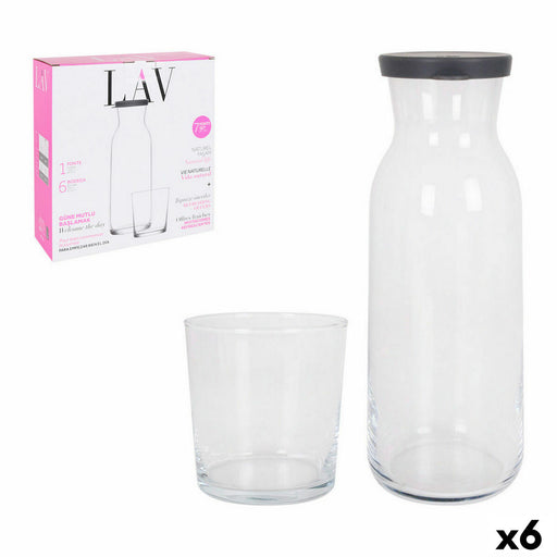 Set LAV Jug Glasses Crystal 7 Pieces (6 Units) (7 pcs)