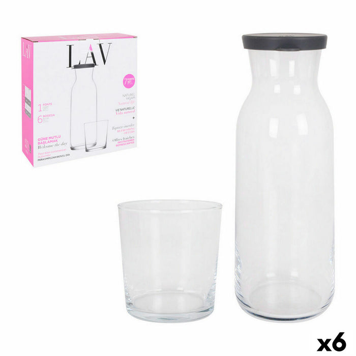 Set LAV Jug Glasses Crystal 7 Pieces (6 Units) (7 pcs)