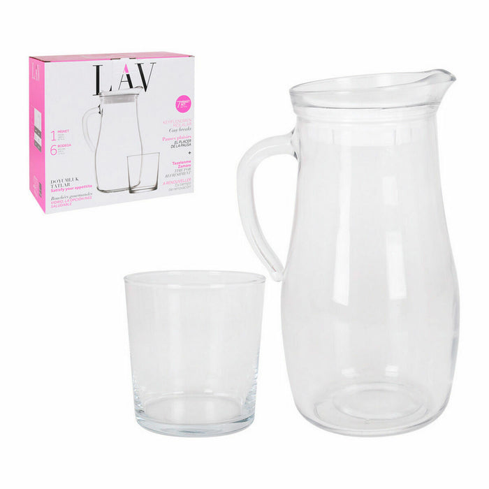 Set LAV Jug Glasses Crystal 7 Pieces (4 Units) (7 pcs)