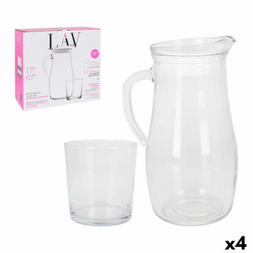 Set LAV Jug Glasses Crystal 7 Pieces (4 Units) (7 pcs)