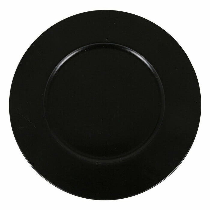 Underplate Inde Neat Black Porcelain Ø 32 cm (6 Units)