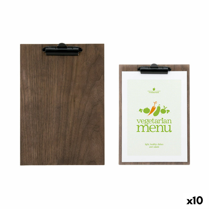 Menu holders Securit Walnut 33 x 23 x 2,2 cm Wood