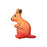 Dog toy Red Dingo 23,5 cm Kangaroo Inside/Exterior