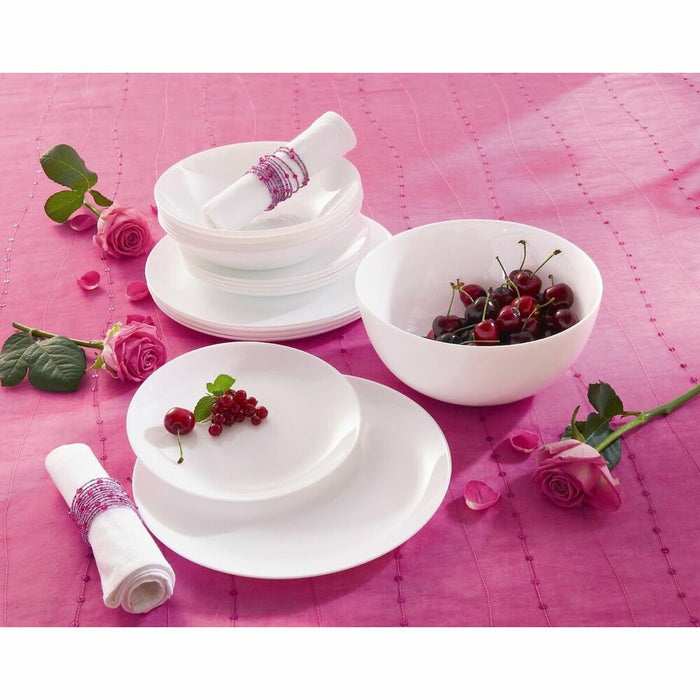 Dinnerware Set Luminarc Diwali White Glass 19 Pieces