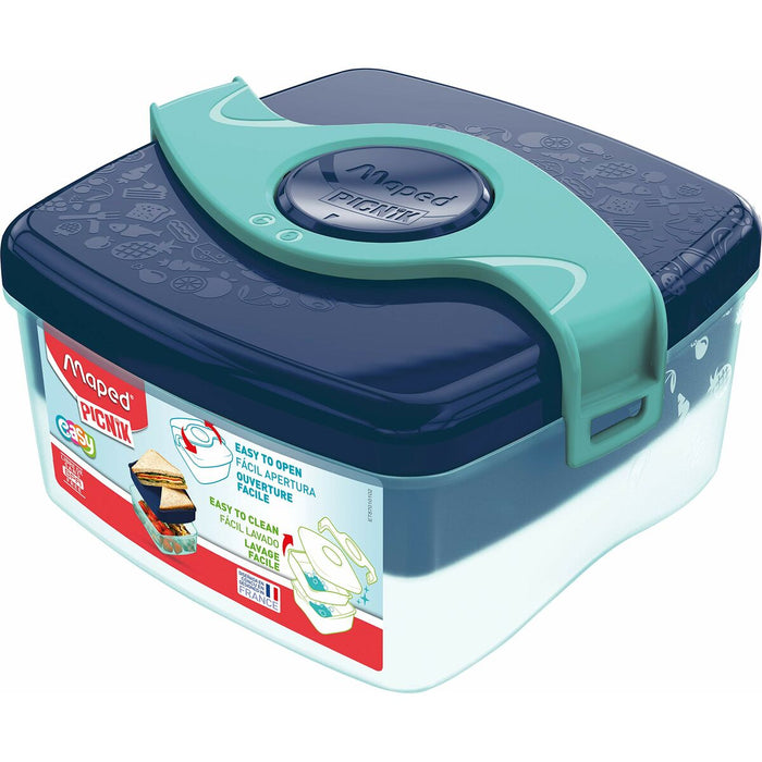 Square Lunch Box with Lid Maped (Refurbished B)