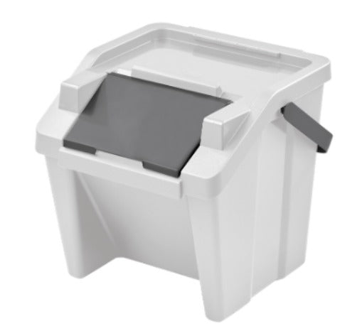 Recycling Waste Bin Tontarelli Moda White 28 L Stackable