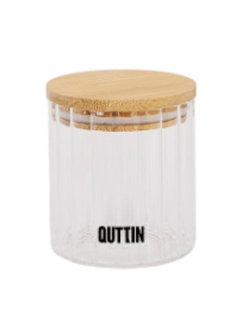 Transparent Glass Jar Quttin    9 x 11 cm 500 ml