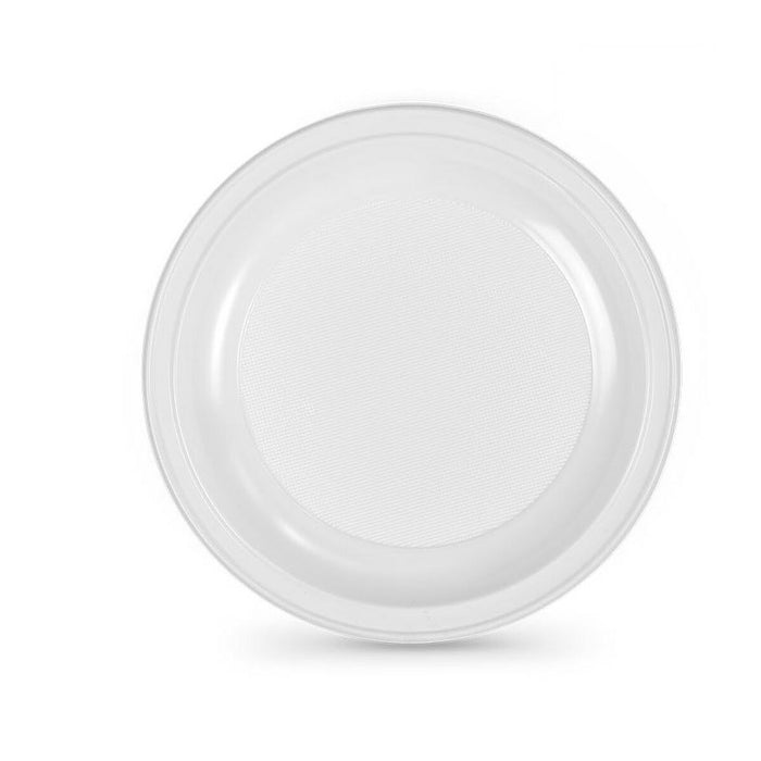 Set of reusable plates Algon White Plastic 28 cm (12 Units)